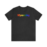 Wyoming Tee: Vibrant Pride Gradient Design