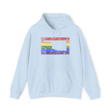 Oklahoma Pride Flag Hoodie: Rainbow LGBTQ+ State Silhouette Distressed Hooded Sweatshirt