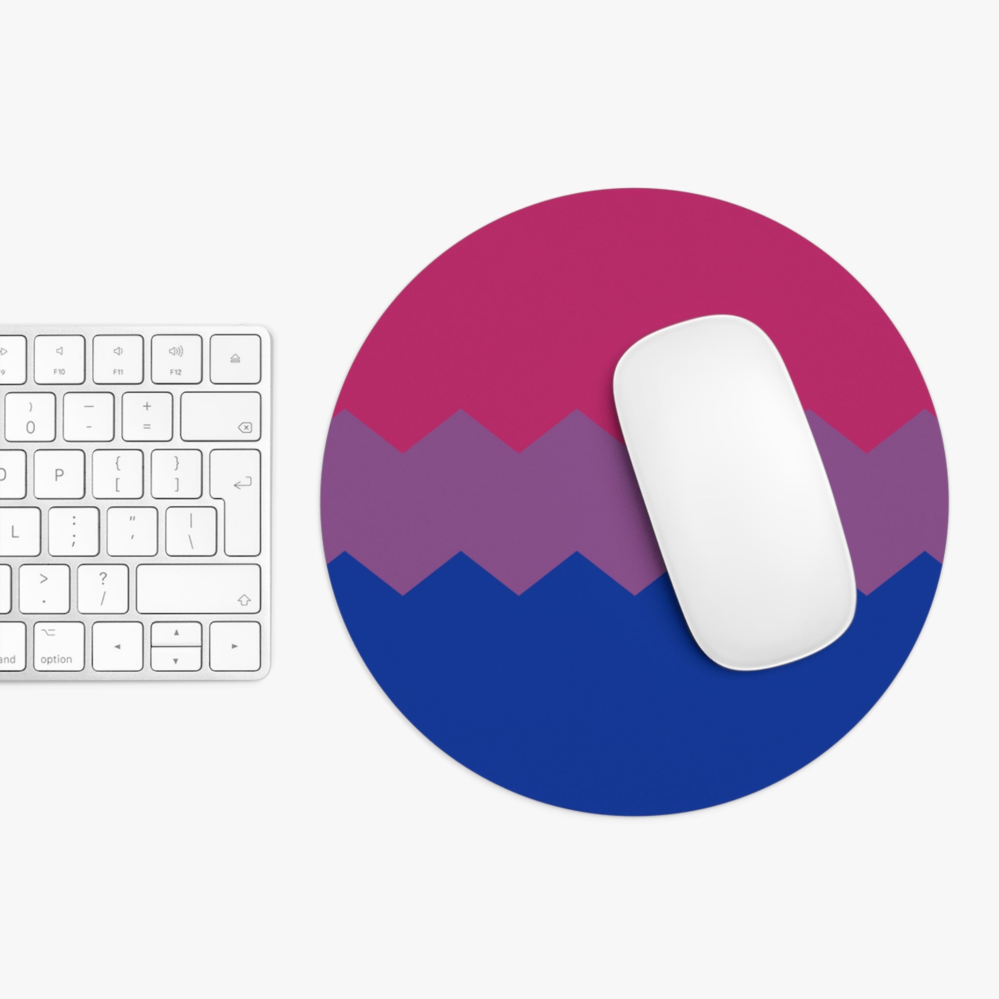 Bisexual Flag Wavey Mousepad: Sharp Design for Desk