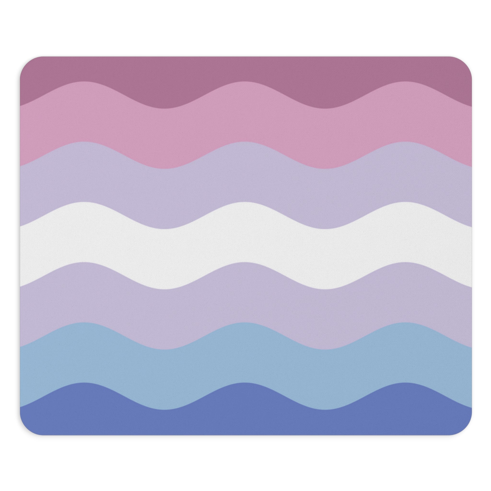 Bigender Flag Ripple Mousepad: Wavey Design for Desk