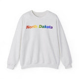 North Dakota Sweatshirt: Vibrant Pride Gradient Design