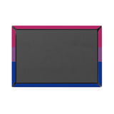 Bisexual Pride Flag Magnet: Ripple Rectangle Button for Fridge