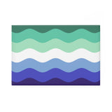 Gay Pride Flag Magnet: Ripple Rectangle Button for Fridge