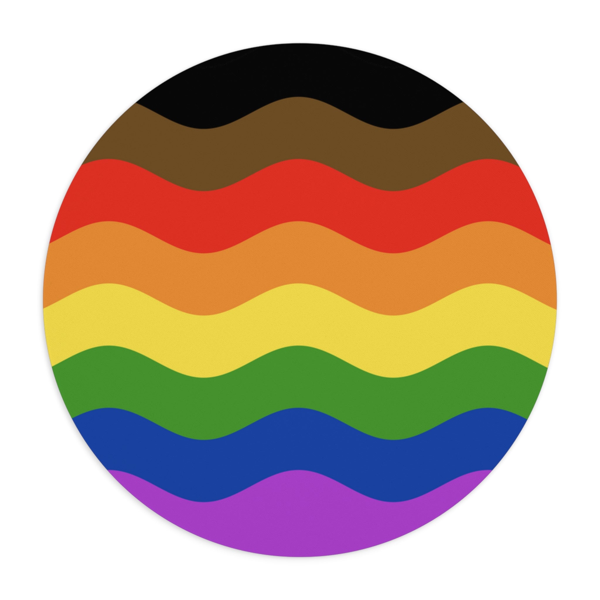 Philly Pride Flag Ripple Mousepad: Wavey Design for Desk