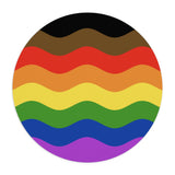 Philly Pride Flag Ripple Mousepad: Wavey Design for Desk