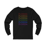 Florida LGBTQ+ Pride Flag, Faded Black Long Sleeve Tee