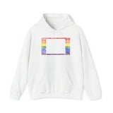 Wyoming Pride Flag Hoodie: Rainbow LGBTQ+ State Silhouette Distressed Hooded Sweatshirt