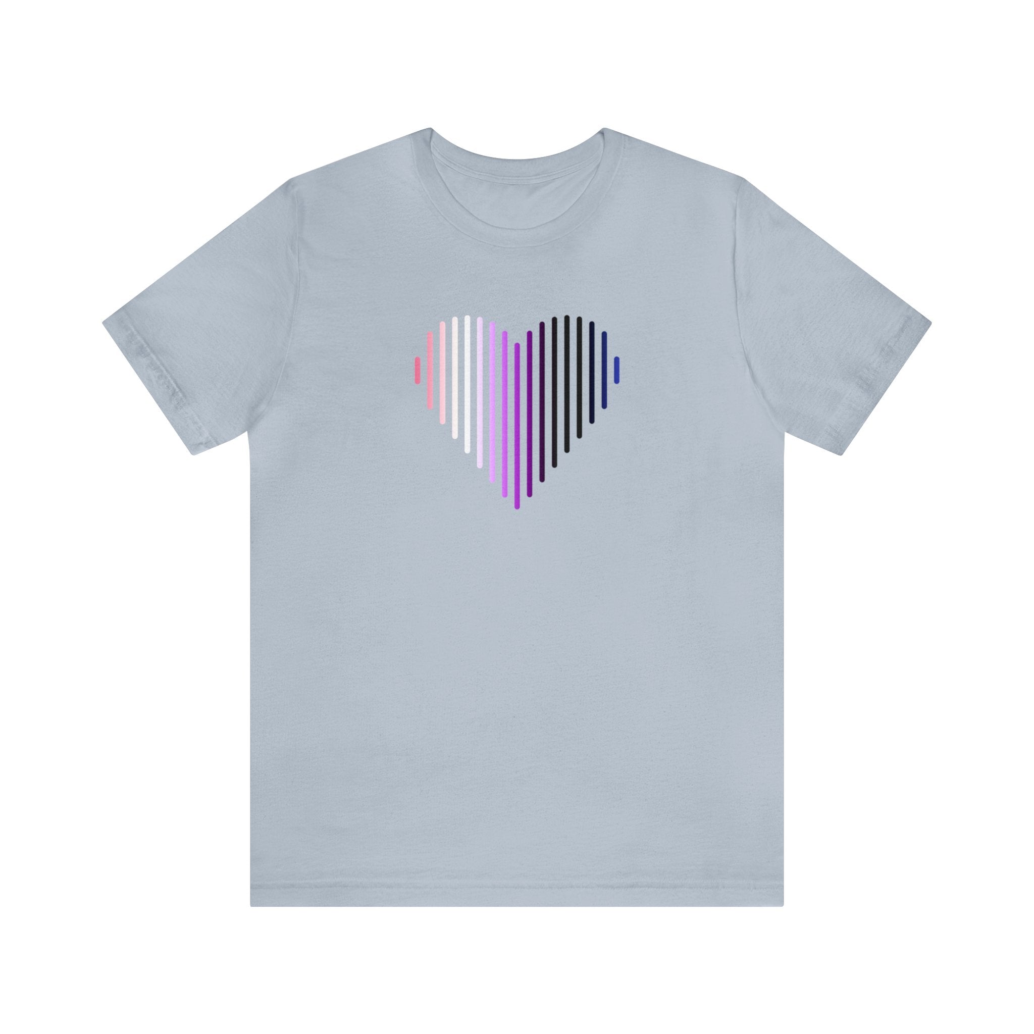 Genderfluid Heart Lines T-Shirt: Pride Gradient Tee