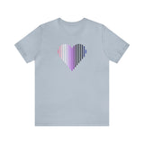 Genderfluid Heart Lines T-Shirt: Pride Gradient Tee