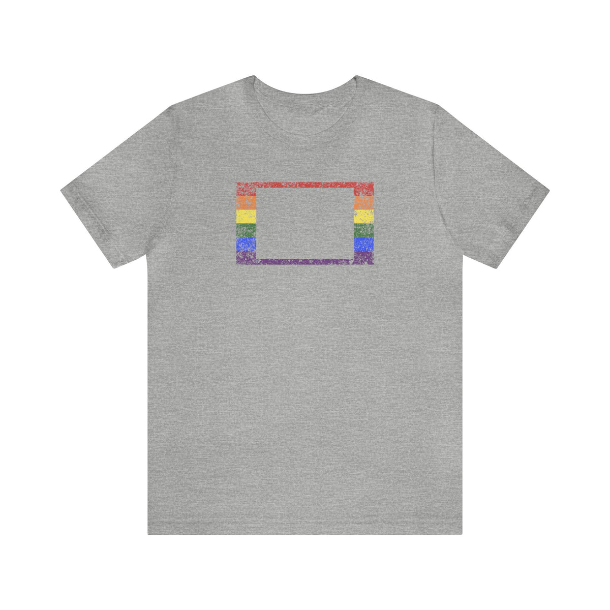 Colorado Pride Flag Tee: Rainbow LGBTQ+ State Silhouette Distressed Shirt