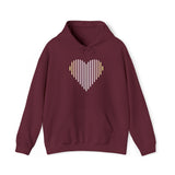 Pangender Heart Lines Hoodie: Pride Gradient Sweater