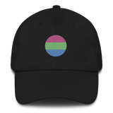 Polysexual Flag Embroidered Circle Cap: Celebratory LGBTQ+ Pride Design