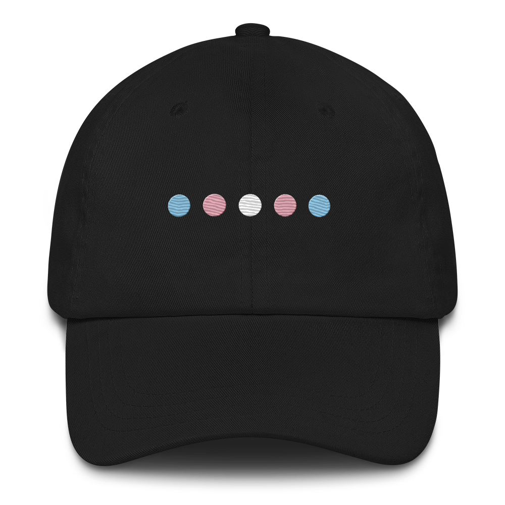 Embroidered Transgender Hat: Pride Flag Horizontal Circle Design