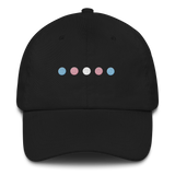 Embroidered Transgender Hat: Pride Flag Horizontal Circle Design