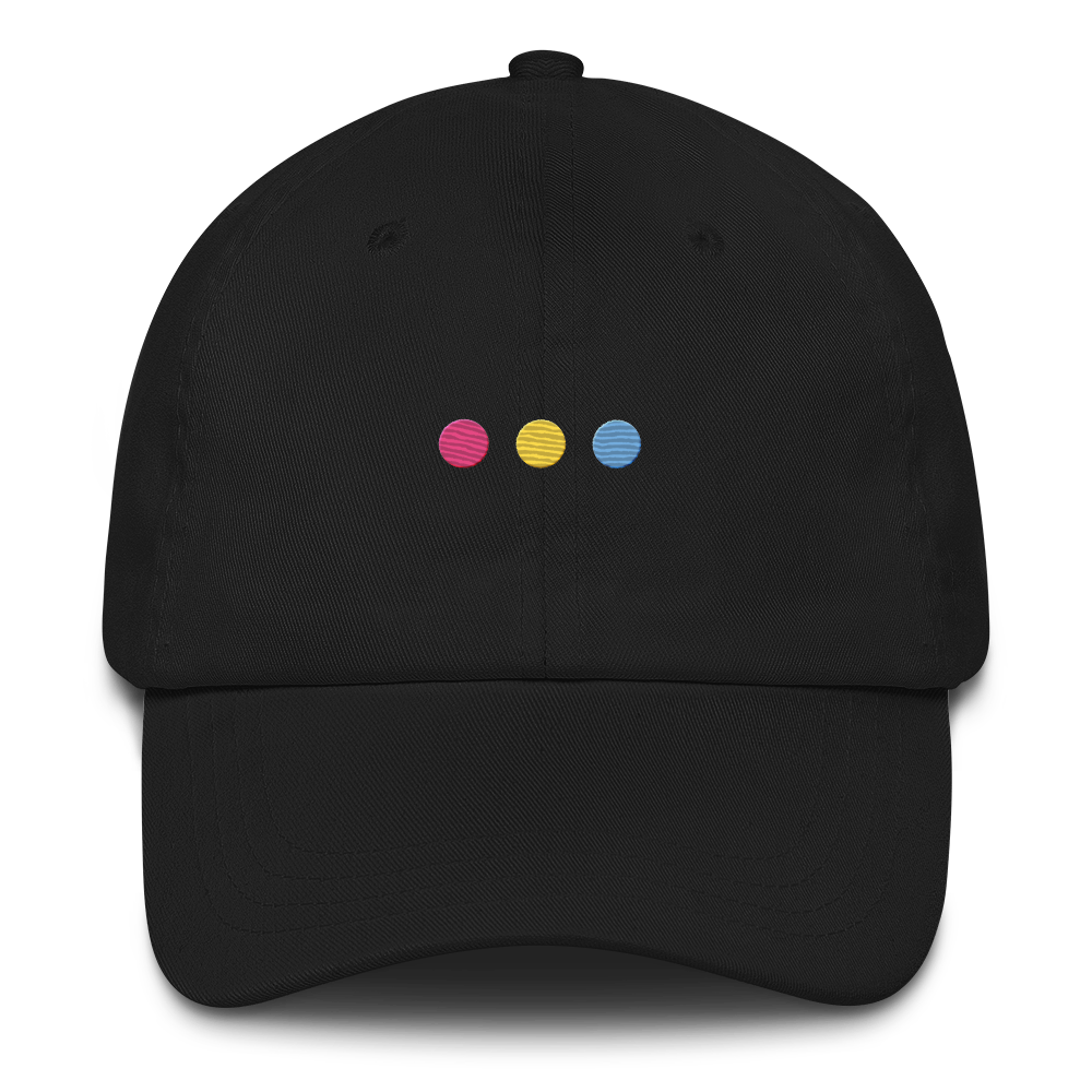 Embroidered Pansexual Hat: Pride Flag Horizontal Circle Design