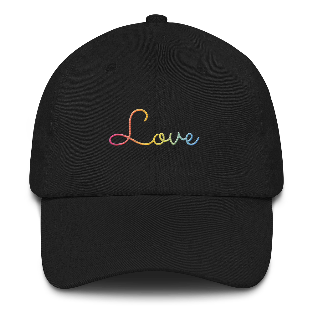 Pansexual Love Script Hat: Elegantly Embroidered Pride Cap