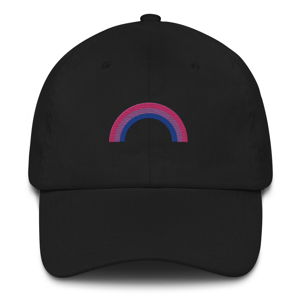 Embroidered Bisexual Rainbow Hat: Pride Flag LGBTQ+ Design