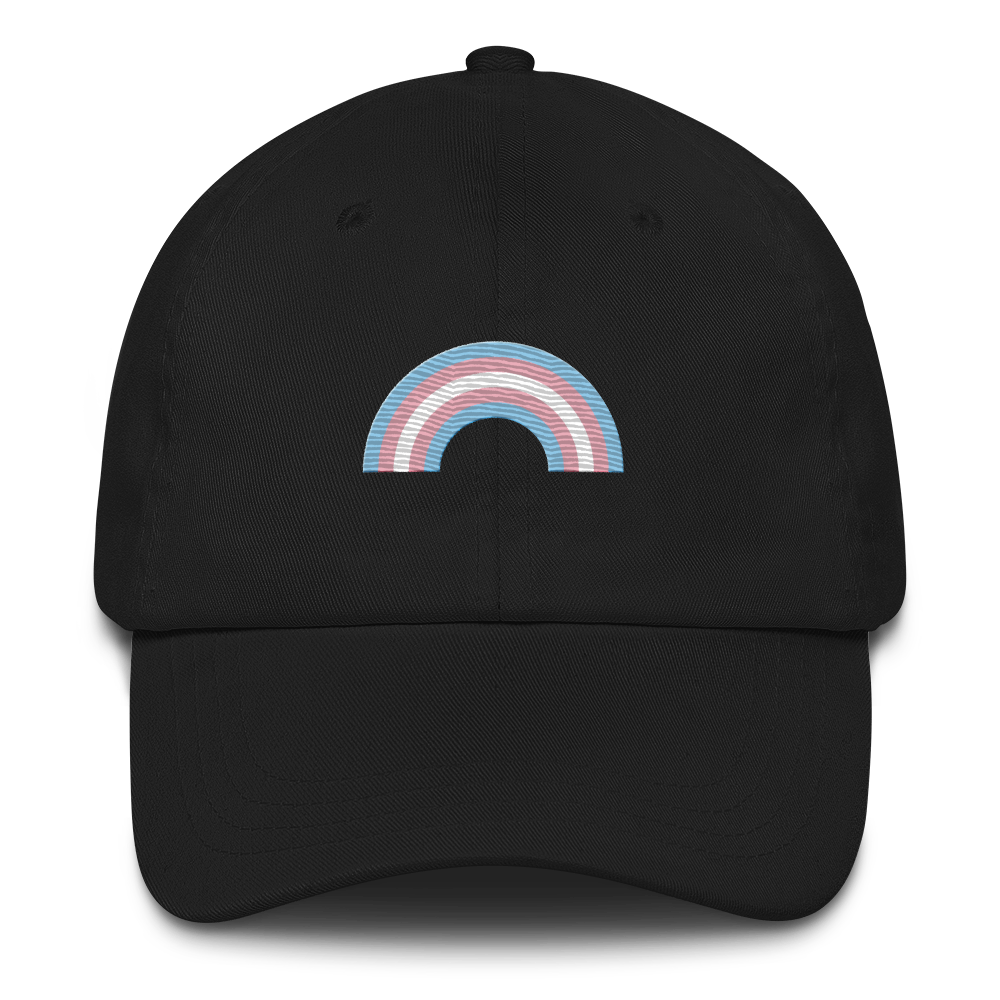 Embroidered Transgender Rainbow Hat: Pride Flag LGBTQ+ Design