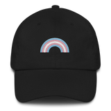 Embroidered Transgender Rainbow Hat: Pride Flag LGBTQ+ Design