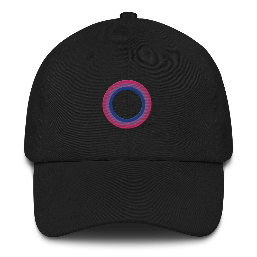 Embroidered Hat: Bisexual Pride Ring Emblem Design