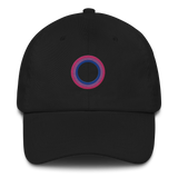 Embroidered Hat: Bisexual Pride Ring Emblem Design