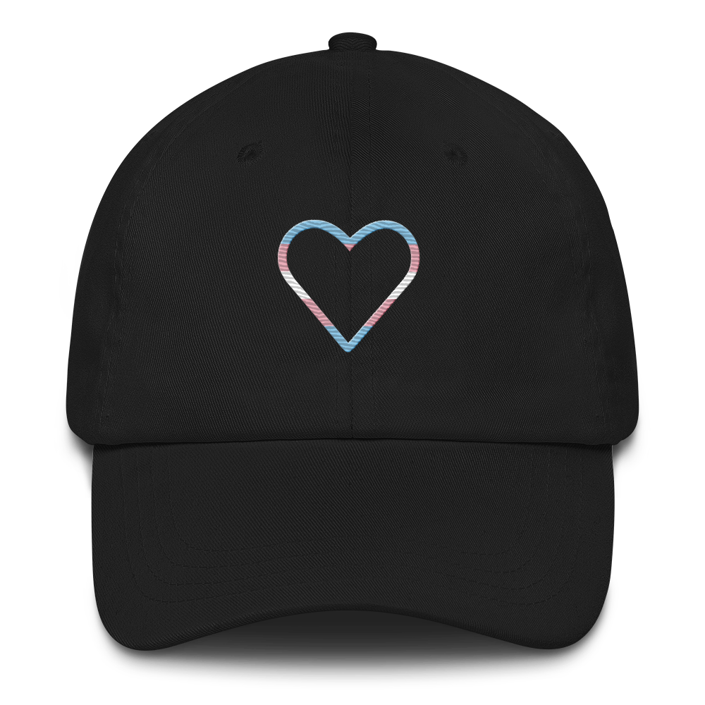 Transgender Heart Hat: Embroidered Pride Cap