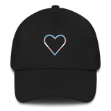 Transgender Heart Hat: Embroidered Pride Cap