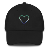 Gay Pride Heart Hat: Embroidered Pride Cap