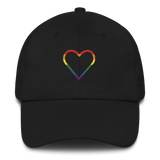 Pride Heart Hat: Embroidered Pride Cap