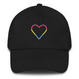 Pansexual Heart Hat: Embroidered Pride Cap