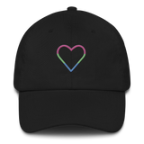 Polysexual Heart Hat: Embroidered Pride Cap