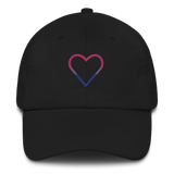 Bisexual Heart Hat: Embroidered Pride Cap