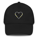 Demigender Heart Hat: Embroidered Pride Cap