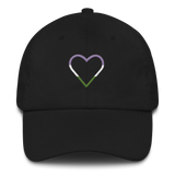 Genderqueer Heart Hat: Embroidered Pride Cap