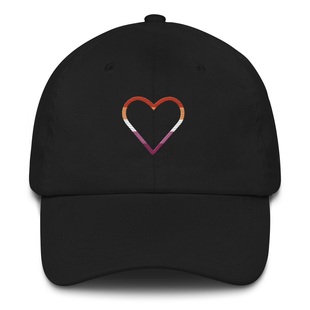 Lesbian Heart Hat: Embroidered Pride Cap