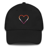 Lesbian Heart Hat: Embroidered Pride Cap