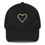 Pangender Heart Hat: Embroidered Pride Cap