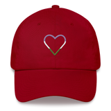 Genderqueer Heart Hat: Embroidered Pride Cap