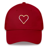 Pangender Heart Hat: Embroidered Pride Cap