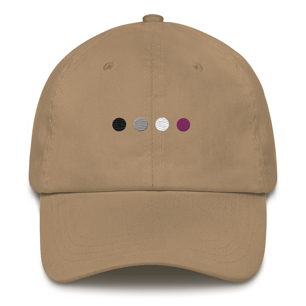 Embroidered Asexual Hat: Pride Flag Horizontal Circle Design