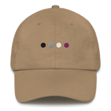 Embroidered Asexual Hat: Pride Flag Horizontal Circle Design