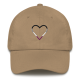 Asexual Heart Hat: Embroidered Pride Cap