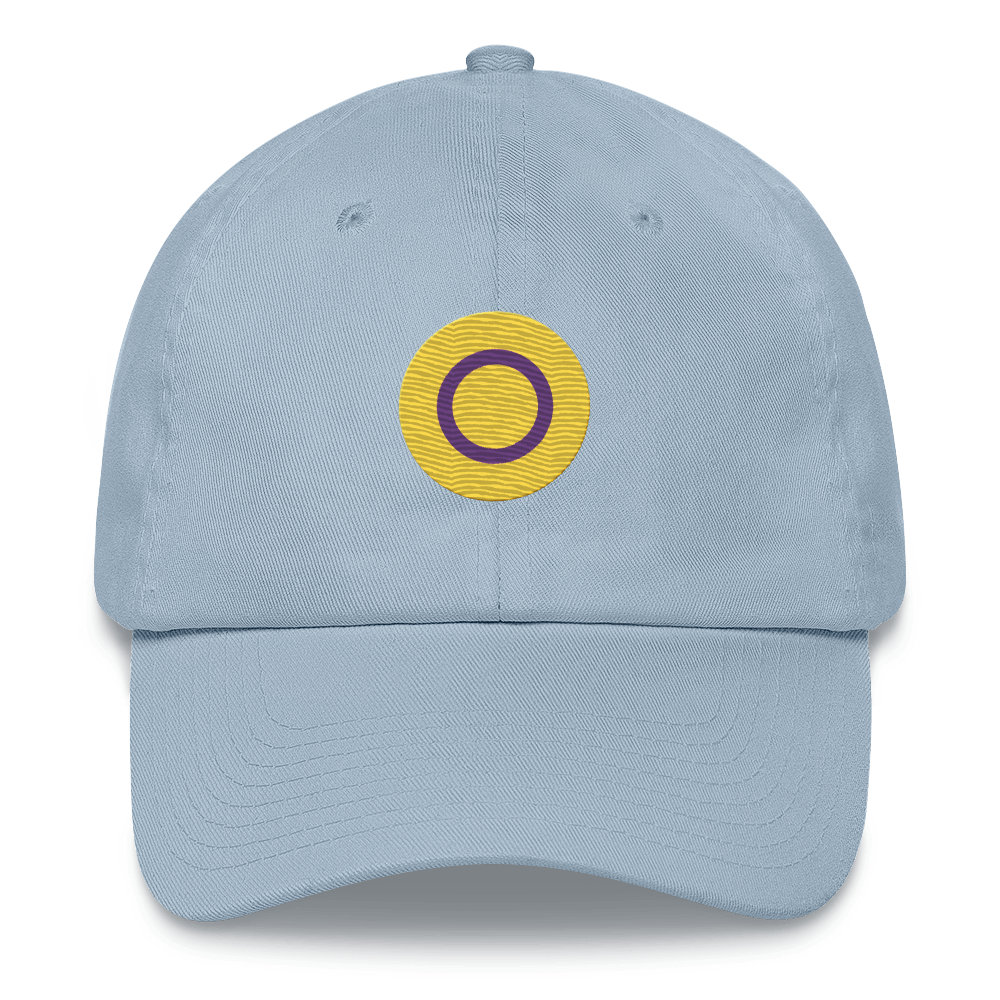 Intersex Flag Embroidered Circle Cap: Celebratory LGBTQ+ Pride Design