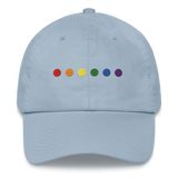 Embroidered Pride Hat: Pride Flag Horizontal Circle Design