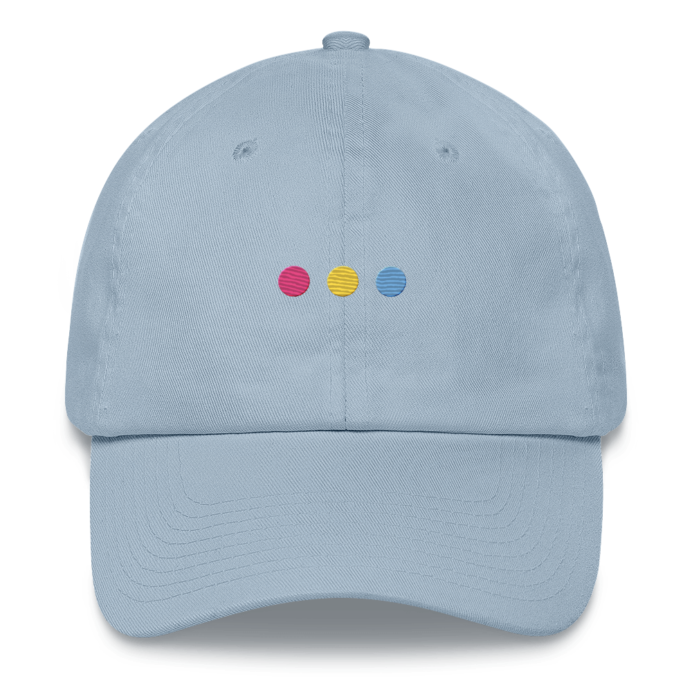 Embroidered Pansexual Hat: Pride Flag Horizontal Circle Design