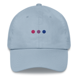 Embroidered Bisexual Hat: Pride Flag Horizontal Circle Design