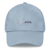 Genderfluid Love Script Hat: Elegantly Embroidered Pride Cap