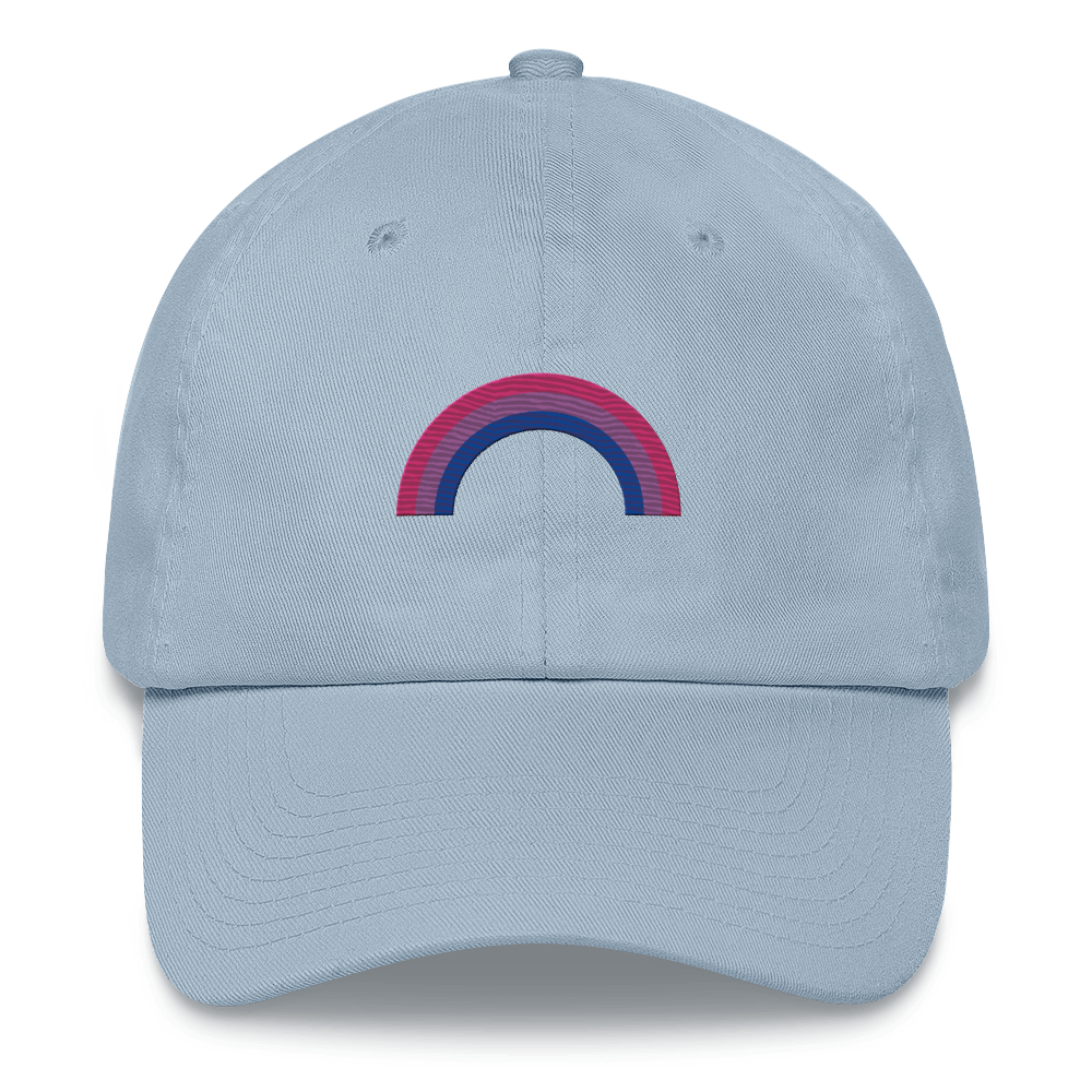 Embroidered Bisexual Rainbow Hat: Pride Flag LGBTQ+ Design