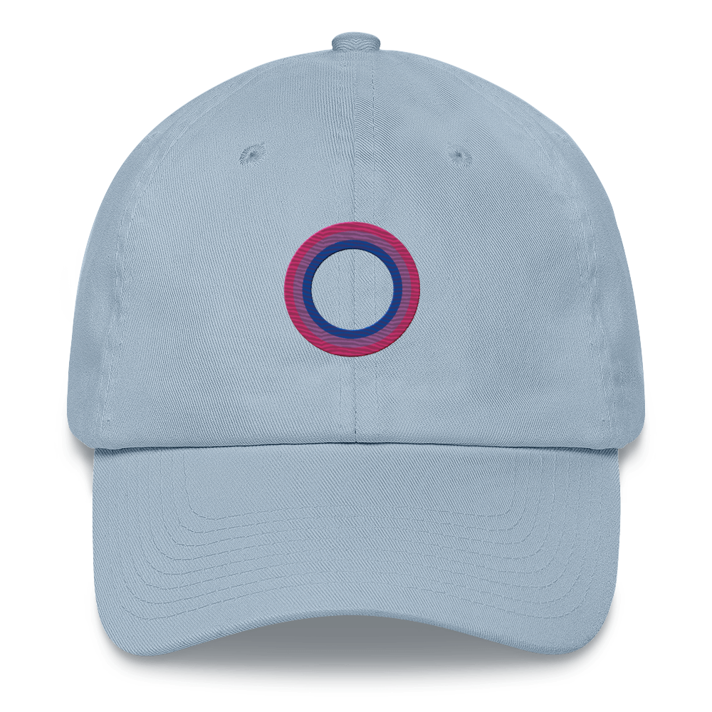 Embroidered Hat: Bisexual Pride Ring Emblem Design