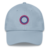 Embroidered Hat: Bisexual Pride Ring Emblem Design